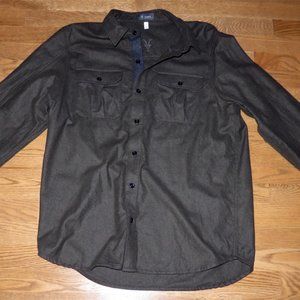 Ibex Northstar buttondown shirt wool Olive Green Men’s size Large